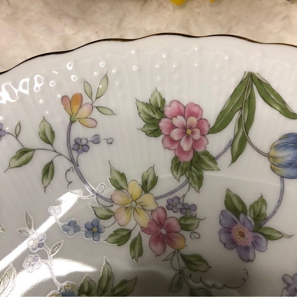 Vintage “Andrea” Floral Chintz w/Gold Trim By Sadek 3pc Party Server - Picture 13 of 16